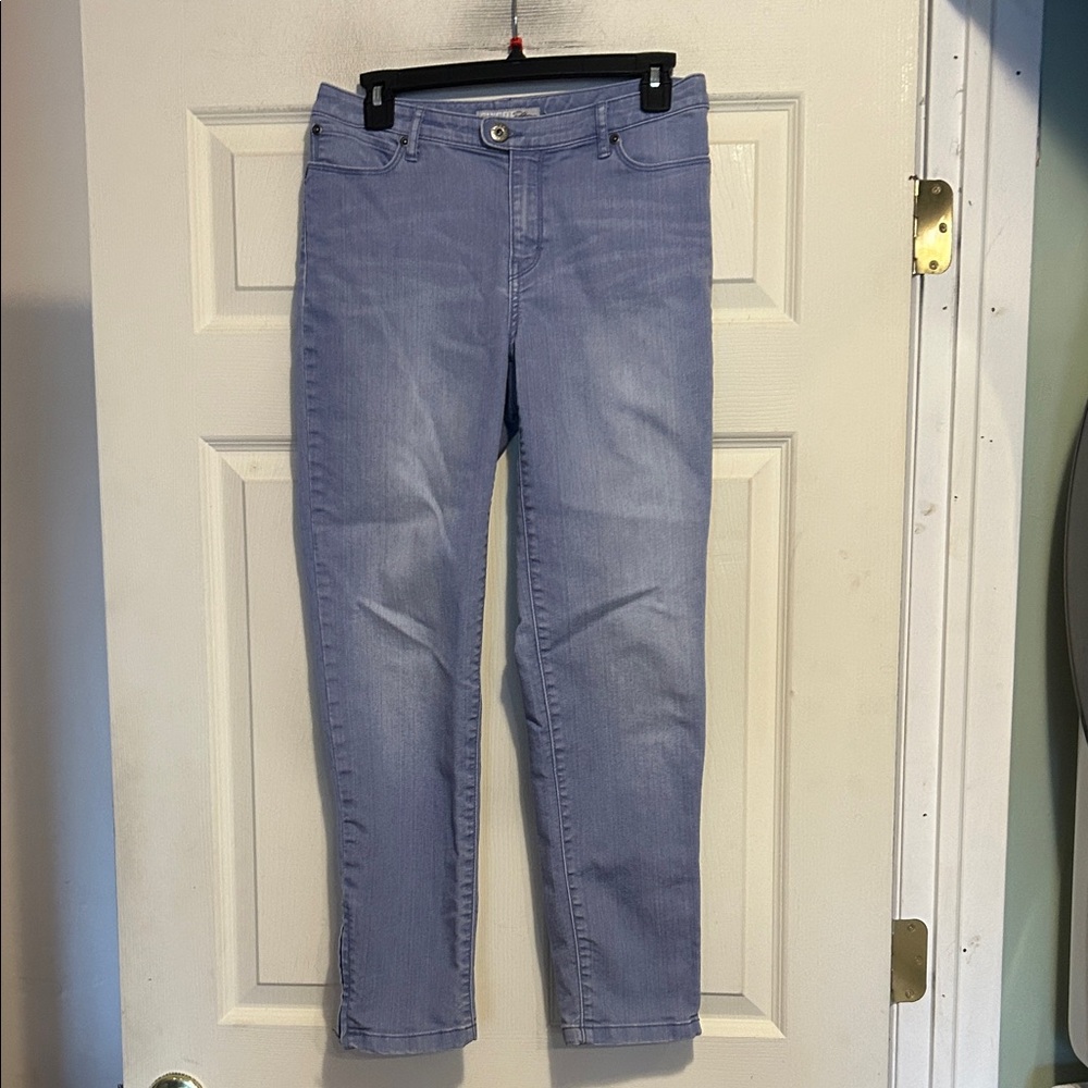 Chico's Platinum Ultimate Slim Leg Ankle Zip Jeans Size 00